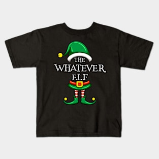 The Whatever Elf Matching Family Christmas Pajama Kids T-Shirt